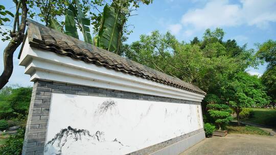 中式园林庭院照壁影壁墙