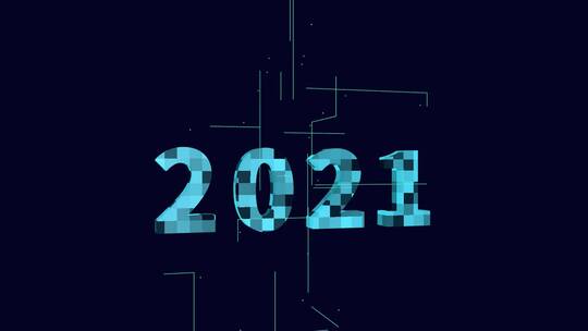 2021三维科技感电路板生长线条场景