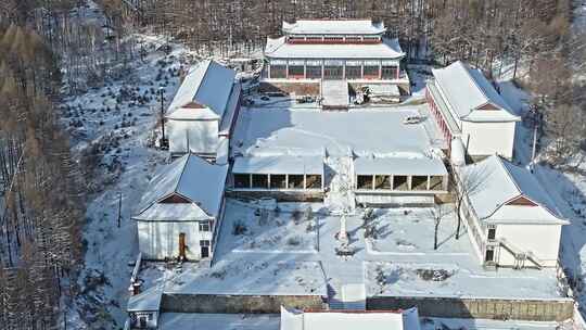 【合集】伊春兴安寺雪景航拍