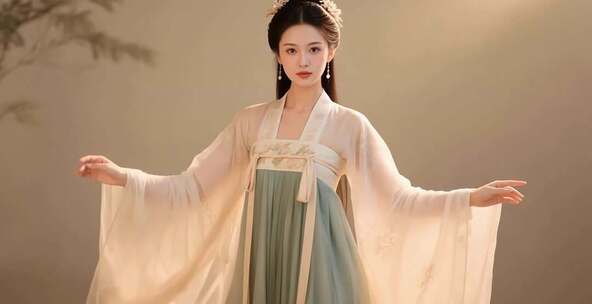 古装女子汉服造型姿态展示