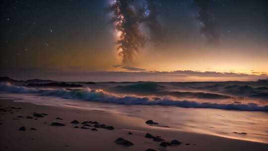 海边星空夜景