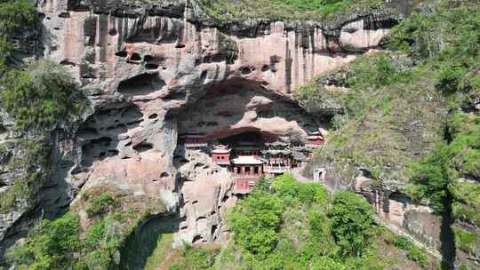 福建泰宁大金湖景区甘露岩寺航拍