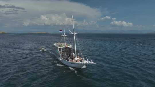 原创 印尼印度洋帆船航海航拍风光视频素材模板下载