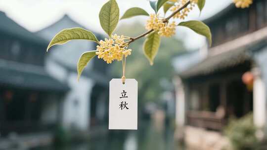立秋时节枝头金桂花
