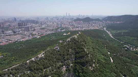 航拍山东济南千佛山4A景区