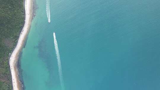 4K航拍深圳大鹏海岸线碧海蓝天