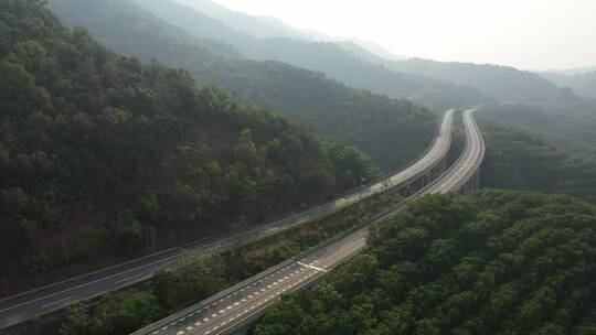 西双版纳热带雨林中的高速公路