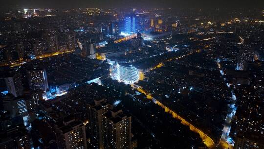 宝华商业广场夜景航拍