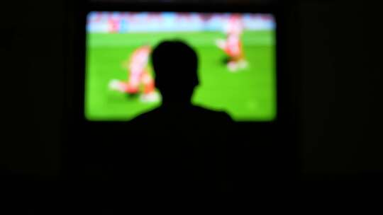 看足球比赛 世界杯 足球 电视 庆祝视频素材模板下载