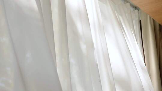 清晨阳光美好窗帘光影小清新