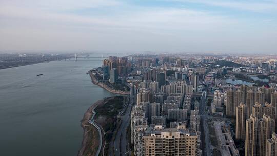 芜湖城市风光俯瞰延时视频素材模板下载