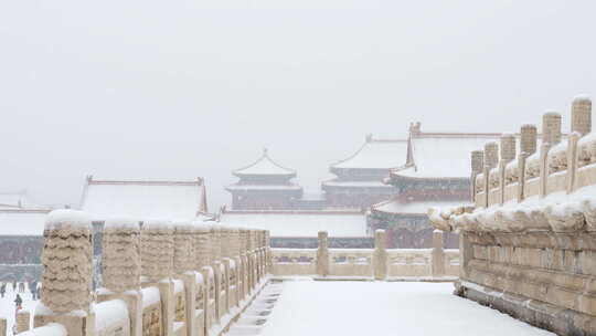 P10实拍故宫下雪视频素材