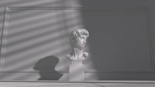 大卫 米开朗琪罗 雕塑 艺术视频素材模板下载