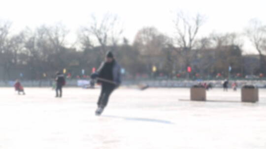 室外冰场滑冰北京什刹海活动冰鞋