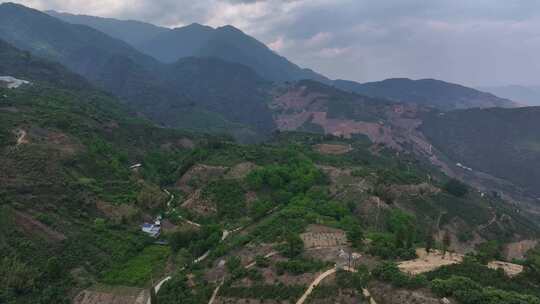 云南保山市高黎贡山百花岭村航拍风光