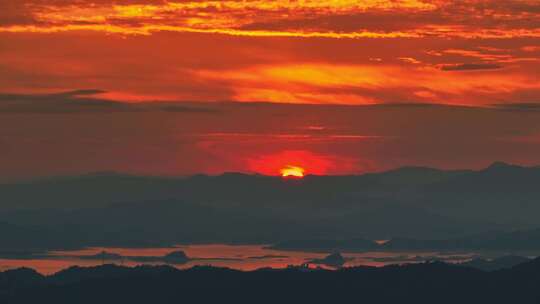 落日航拍夕阳干净大气广告