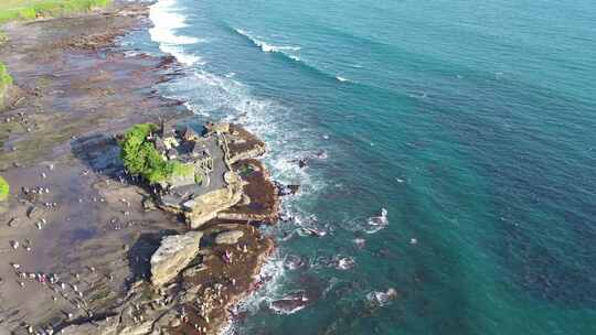 印度尼西亚-巴厘岛-海岛海神庙视频素材模板下载