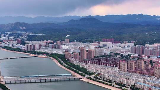 辽宁朝阳喀左县城市风光