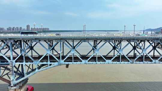 南京长江大桥航拍视频素材模板下载