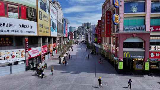 广州上下九步行街航拍素材