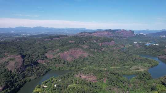 祖国大好河山广东丹霞山5A景区航拍