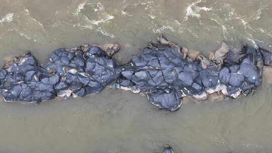 硝塘坝火山熔岩河流航拍