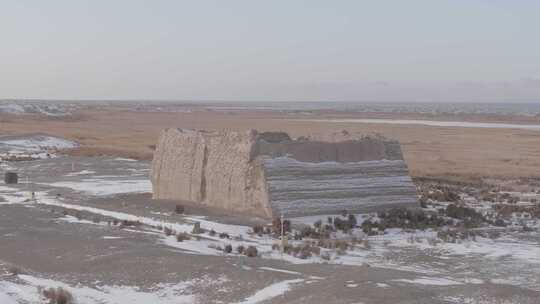 玉门关冬季雪景