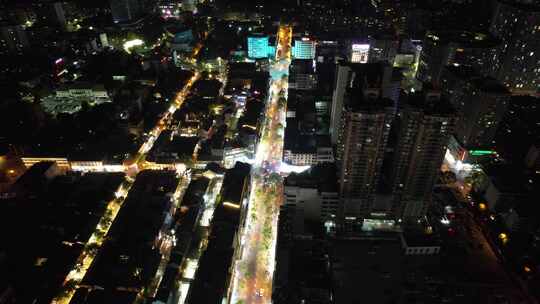 昆明城市夜景航拍