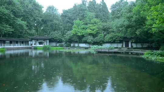 杭州西湖郭庄园林江南烟雨