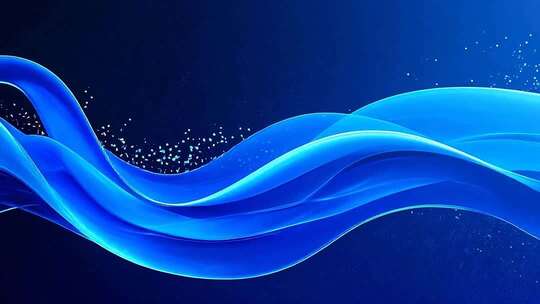蓝色动感波浪粒子背景素材