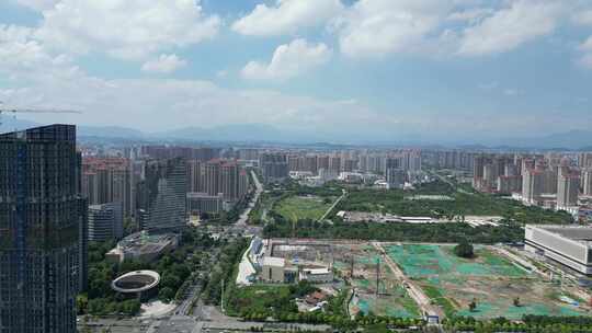 航拍漳州城市风光漳州建设漳州大景