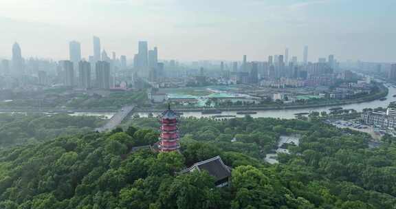 无锡日出 城市日出 龙光寺 京杭大运河