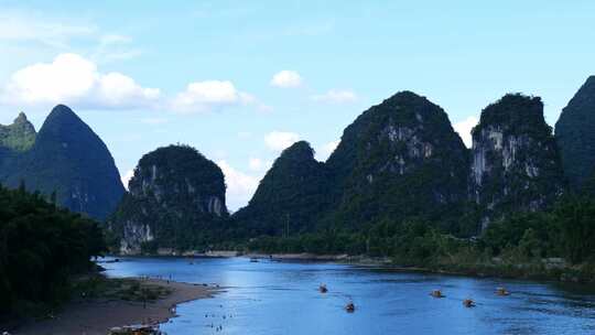 航拍桂林漓江风景区