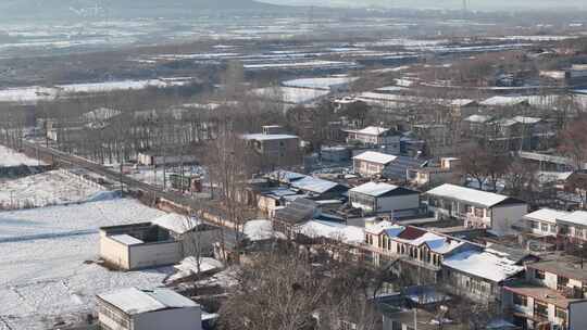 航拍雪景 唯美冬日空镜 立冬 冬至节气