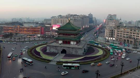 钟楼夜景视频素材模板下载