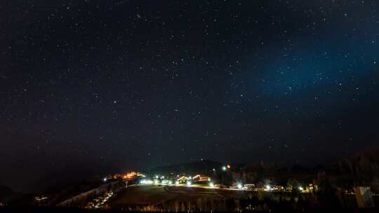 营地傍晚星空流转视频素材模板下载