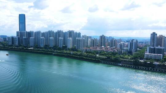 柳州航拍柳江风景城市风光