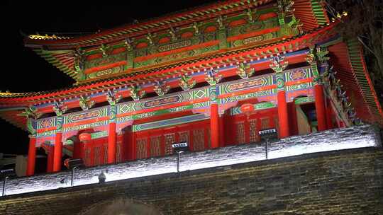 永年城 广府古城 夜景 灯光秀 古城街道