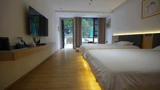 现代风格酒店卧室室内场景