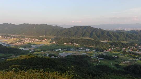 航拍山川丘陵农业种植基地