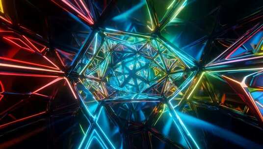 动感霓虹隧道背景素材