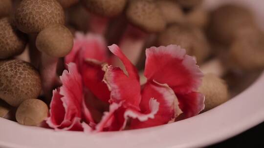 涮锅蟹味菇火锅蘑菇 (2)视频素材模板下载