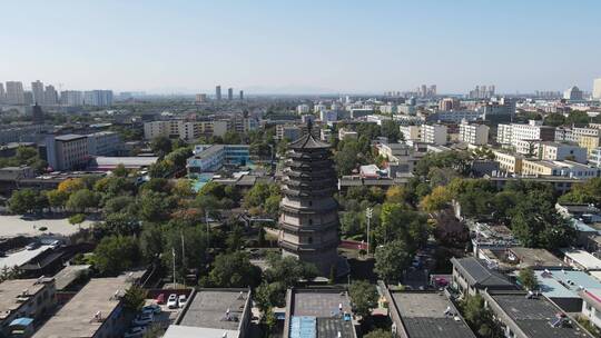 河北 石家庄 正定古城 旅游 航拍