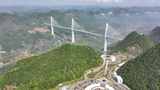 贵州天空之桥服务区航拍高清在线视频素材下载