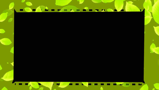 树叶简洁视频框带通道