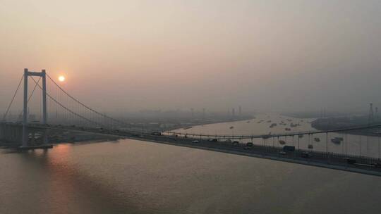 南沙大桥日落延时摄影