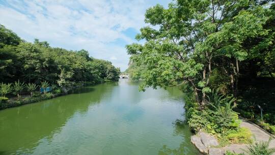 广西桂林山水两江四湖小河边风景视频素材模板下载