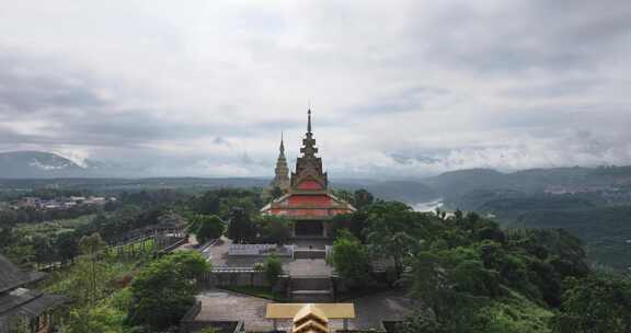 瑞丽市总佛寺航拍