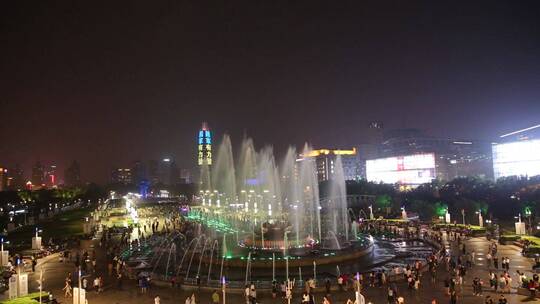 济南城市夜景，历下区日落风光视频素材模板下载