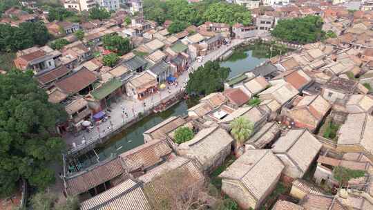 东莞南社古村落风景区航拍